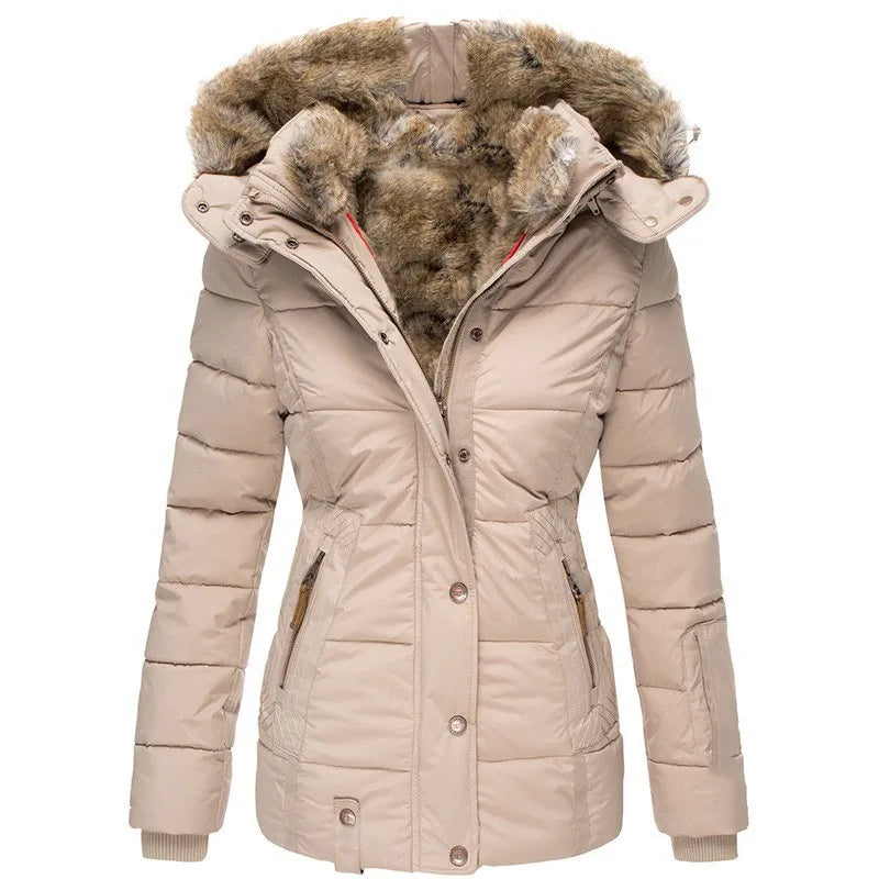 Manteau d'hiver chaud avec doublure en fourrure