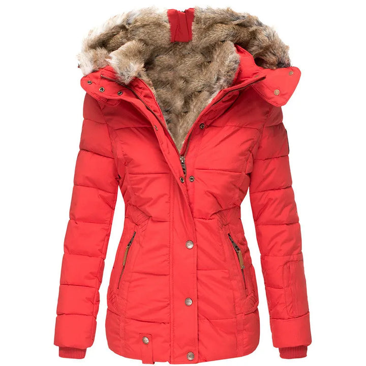 Manteau d'hiver chaud avec doublure en fourrure