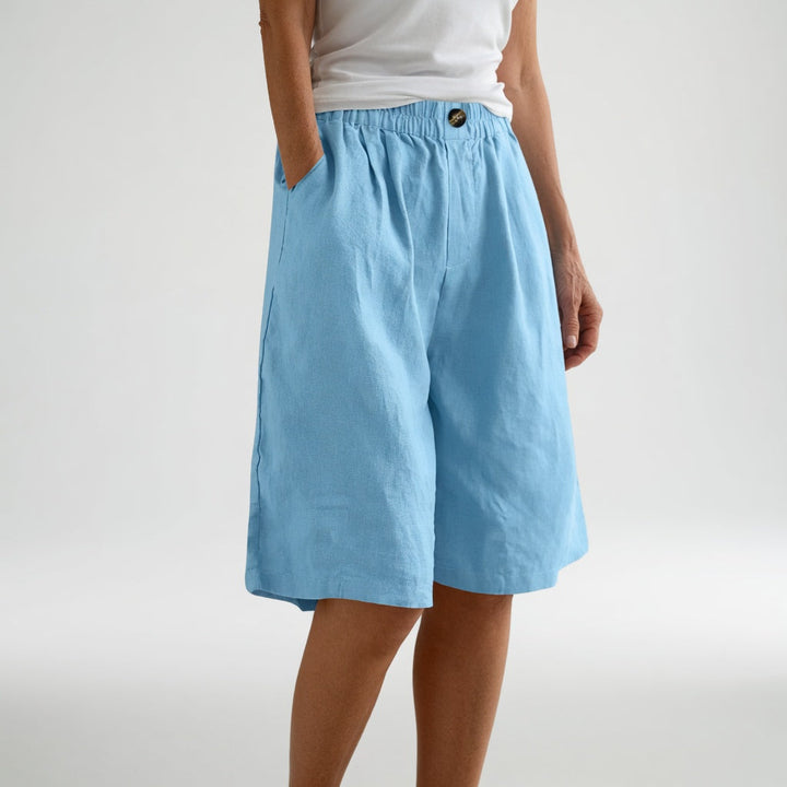 Justine | Short large taille élastique confort estival naturel