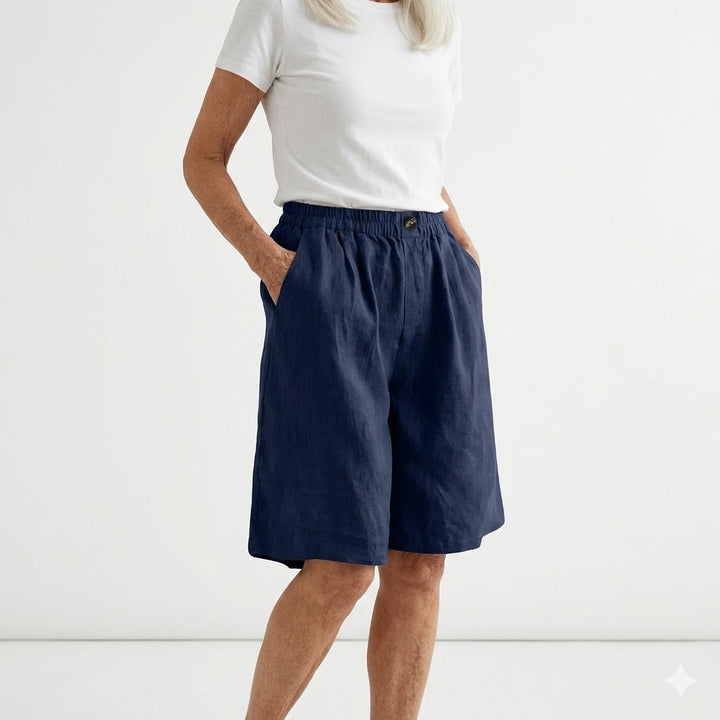 Justine | Short large taille élastique confort estival naturel