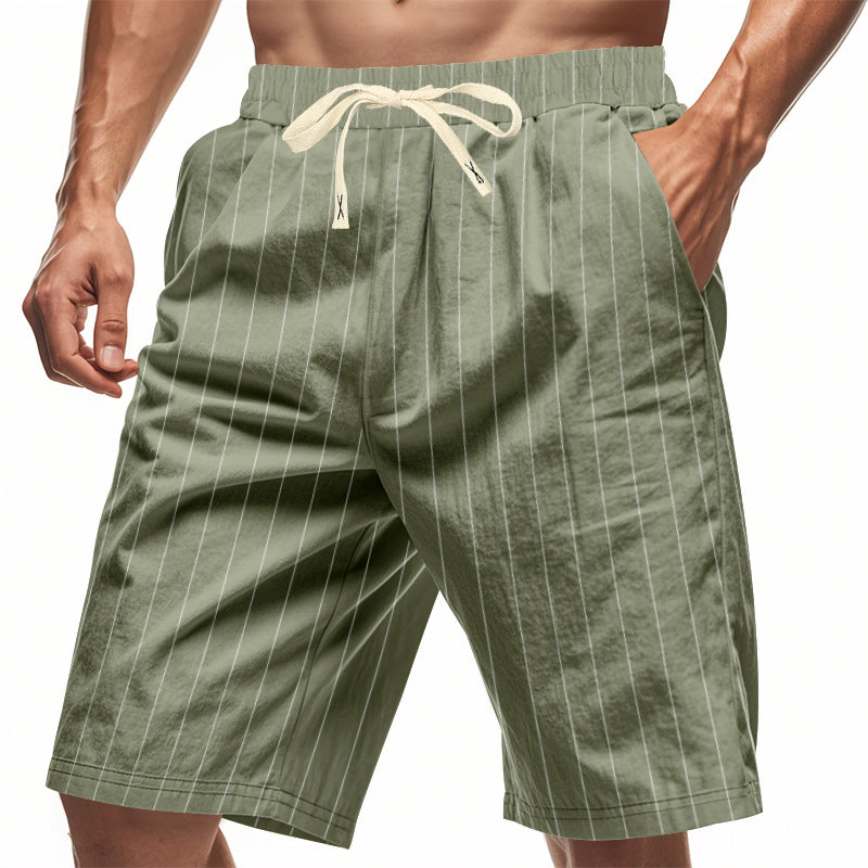 Short à rayures décontracté pour homme