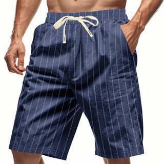 Short à rayures décontracté pour homme