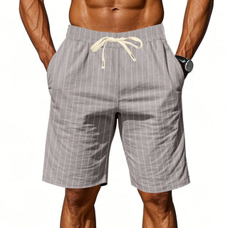 Short à rayures décontracté pour homme