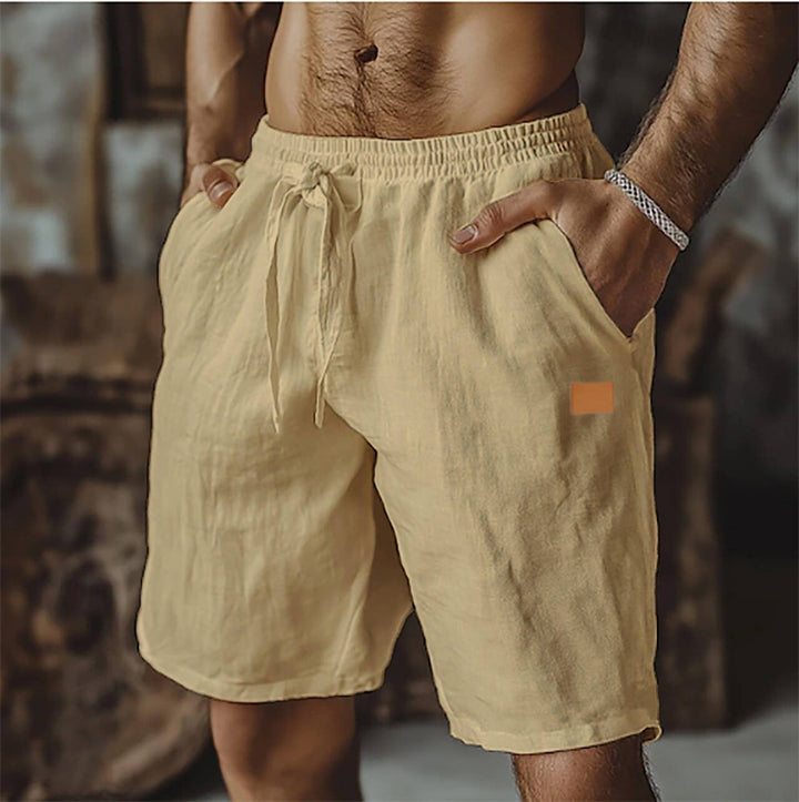 Short en lin décontracté pour homme