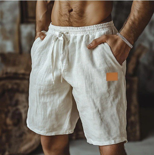 Short en lin décontracté pour homme