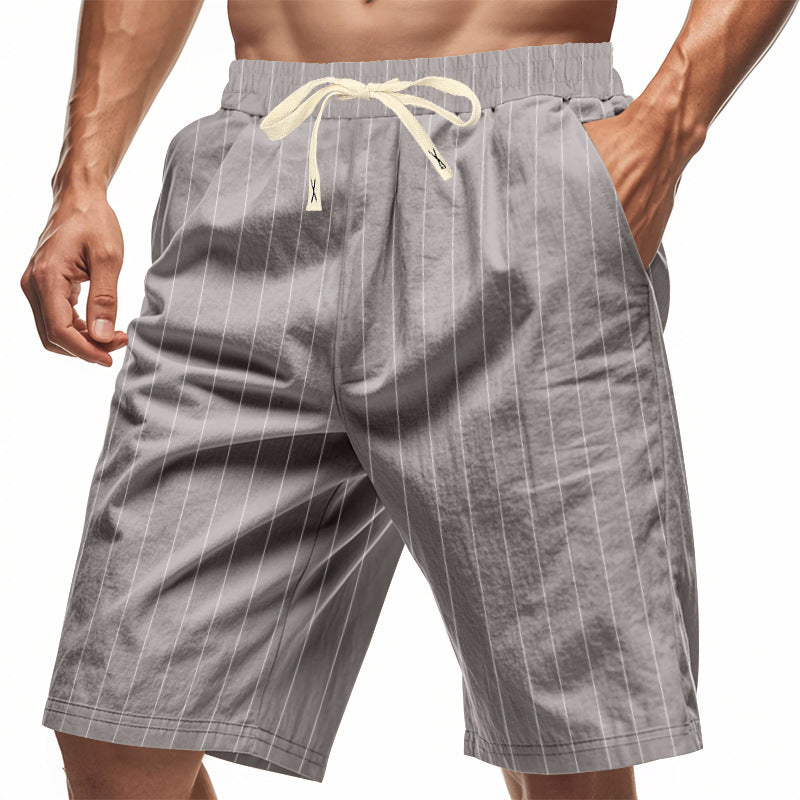 Short à rayures décontracté pour homme