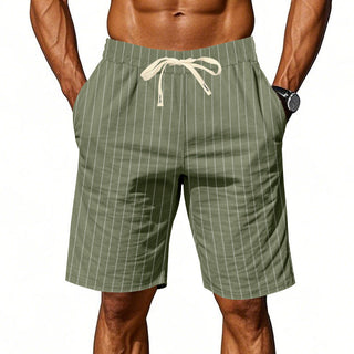 Short à rayures décontracté pour homme