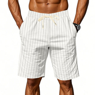 Short à rayures décontracté pour homme