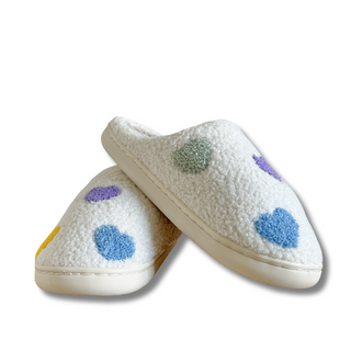 Colourful Heart Slippers