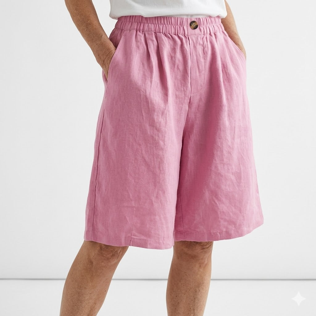 Justine | Short large taille élastique confort estival naturel