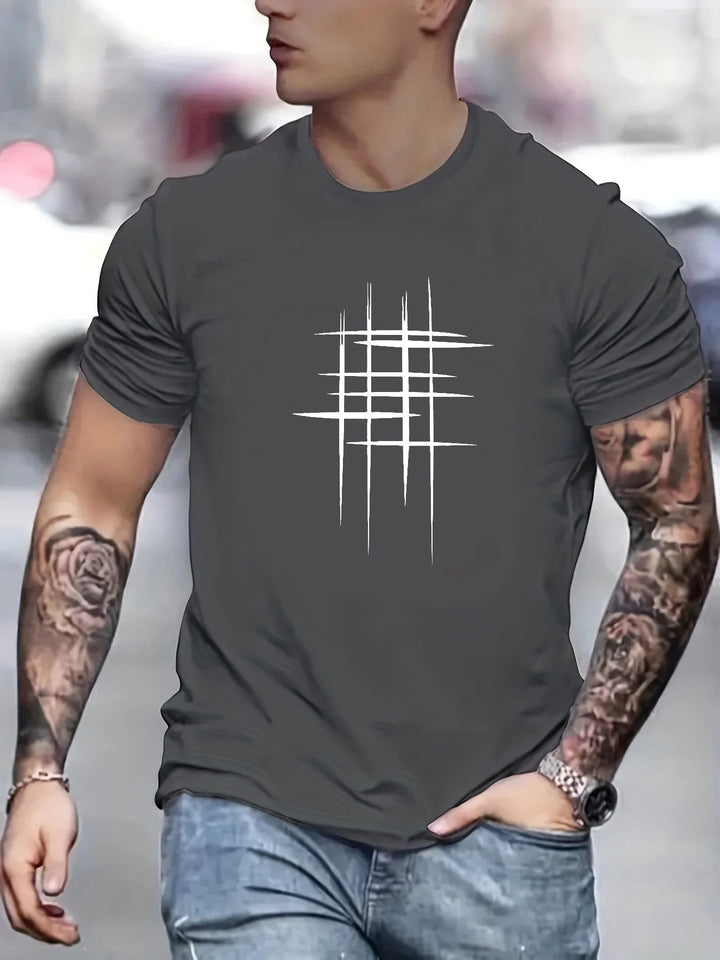 T-shirt élégant à col rond avec imprimé graphique