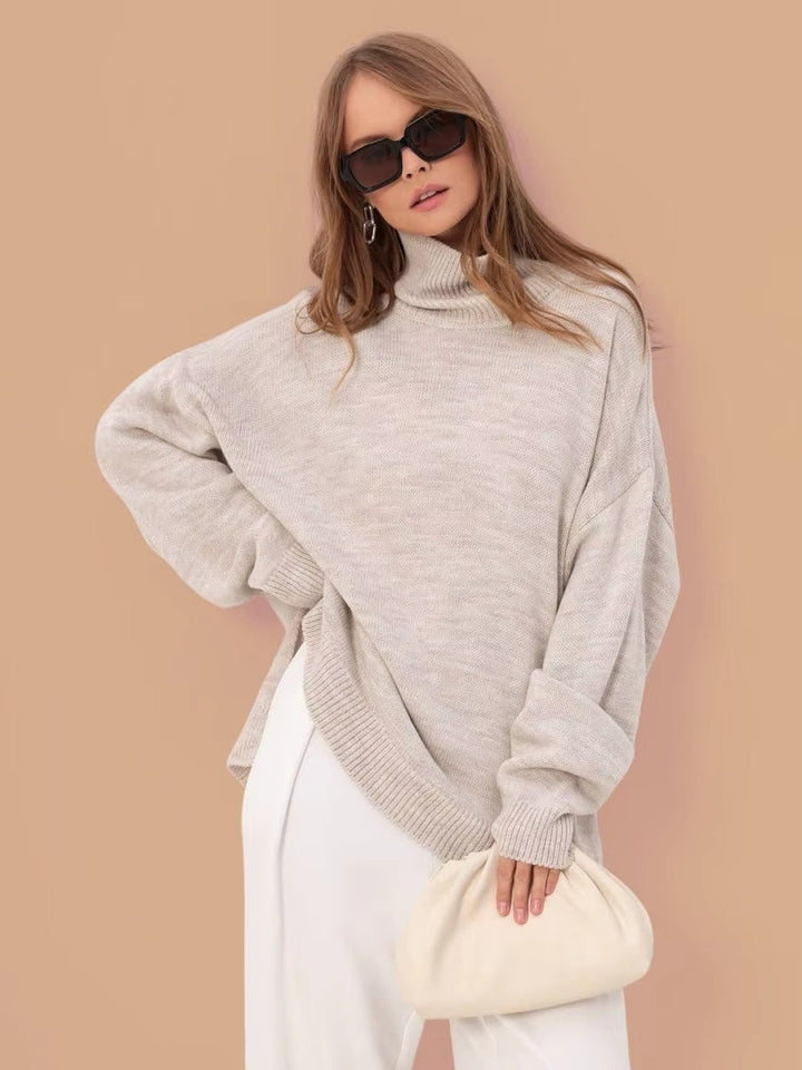 Pull avec fente surdimensionnée