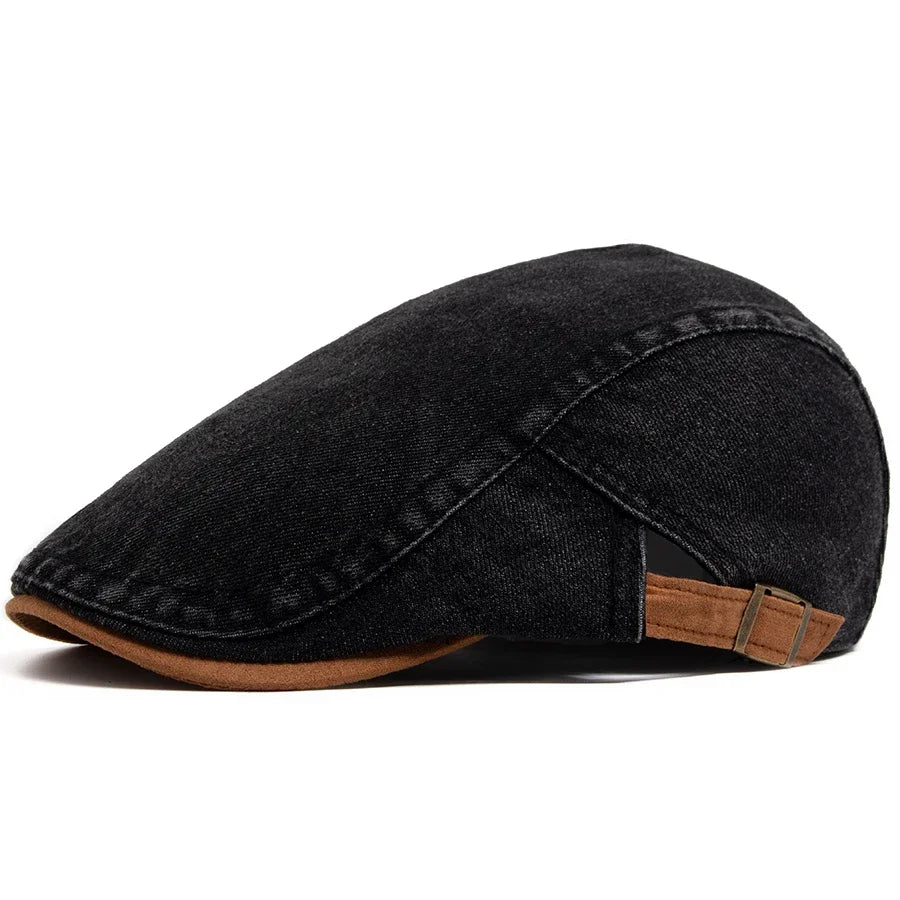 Casquette plate premium en denim – style intemporel et confort quotidien
