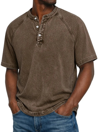 Chemise vintage boutonnée pour homme