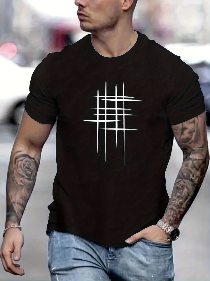 T-shirt élégant à col rond avec imprimé graphique