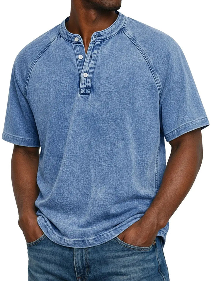 Chemise vintage boutonnée pour homme