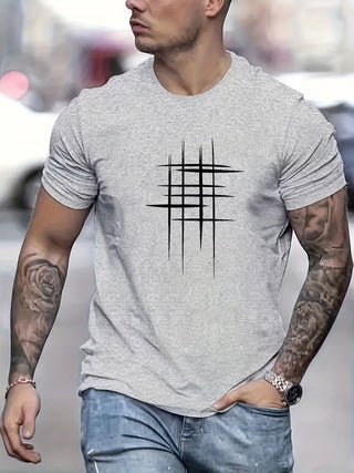 T-shirt élégant à col rond avec imprimé graphique