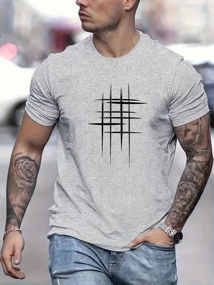 T-shirt élégant à col rond avec imprimé graphique