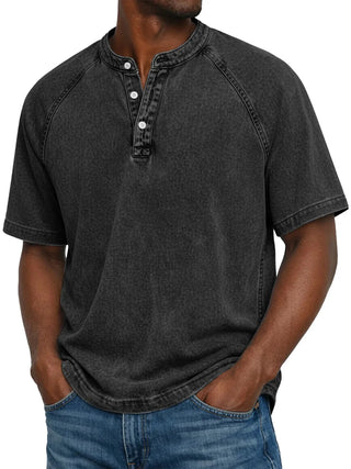 Chemise vintage boutonnée pour homme