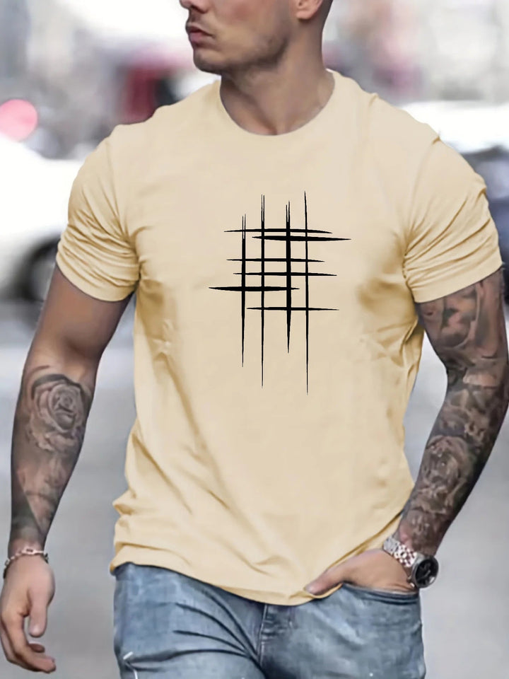T-shirt élégant à col rond avec imprimé graphique