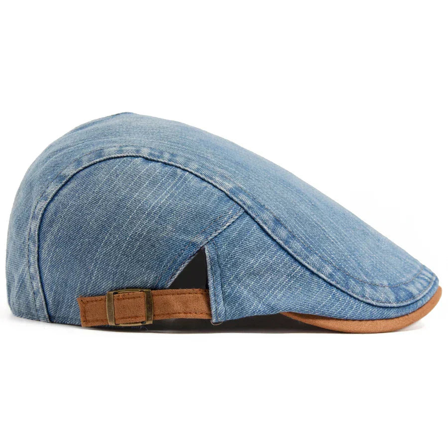 Casquette plate premium en denim – style intemporel et confort quotidien