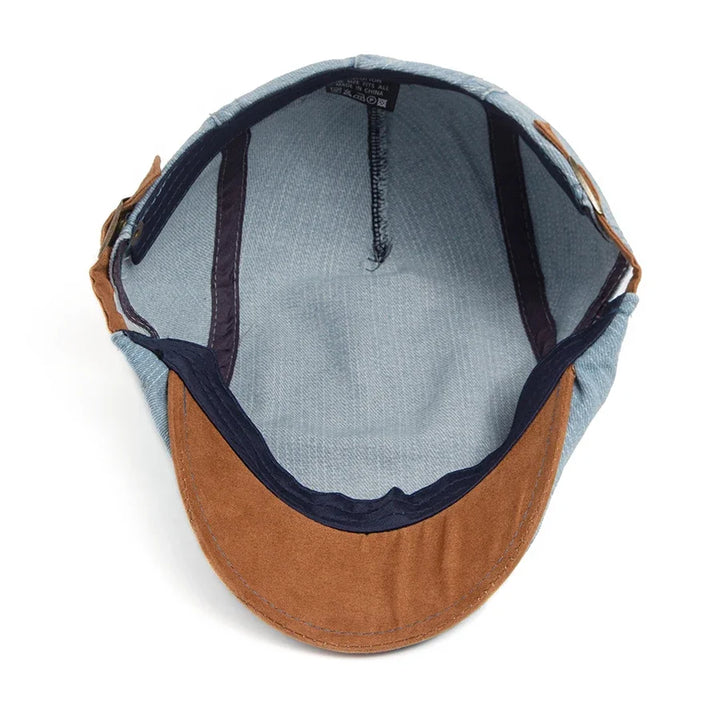 Casquette plate premium en denim – style intemporel et confort quotidien