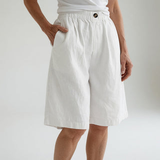 Justine | Short large taille élastique confort estival naturel