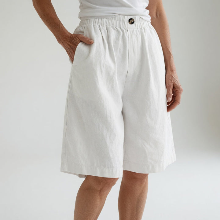 Justine | Short large taille élastique confort estival naturel