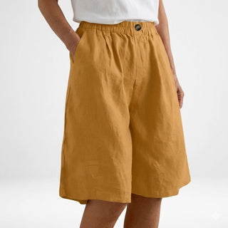 Justine | Short large taille élastique confort estival naturel