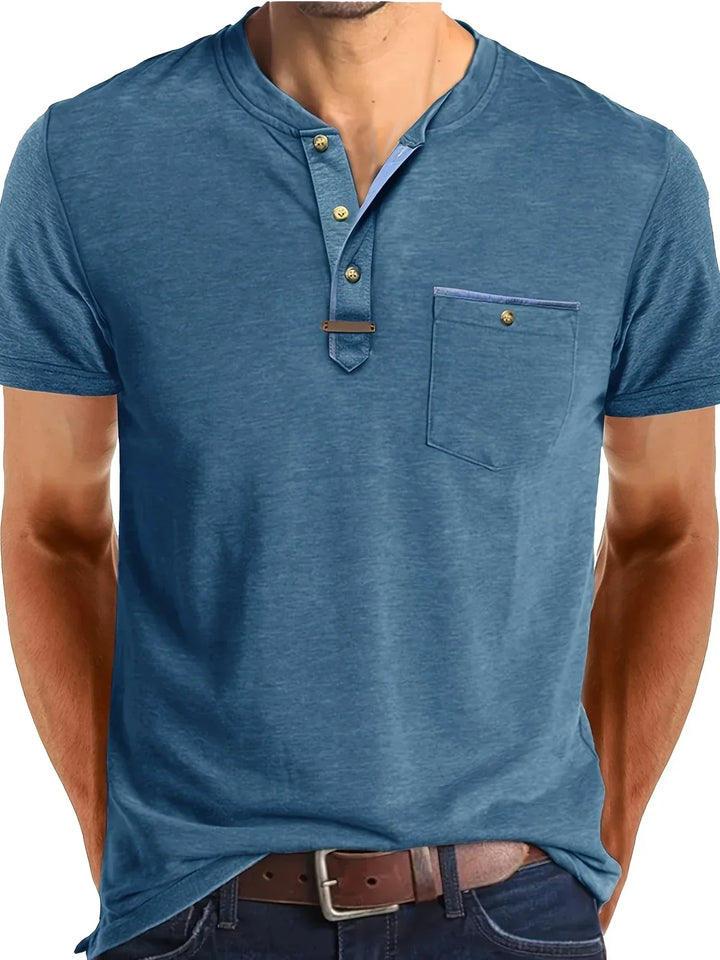 T-shirt col rond élégant avec poche