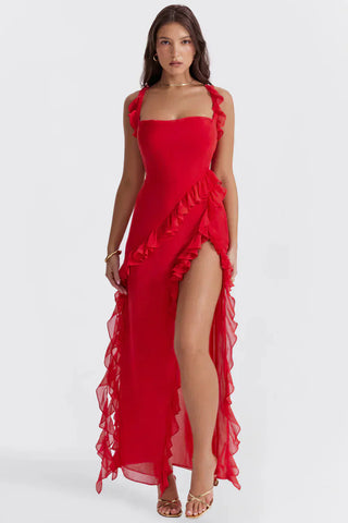 Robe élégante avec jambes ouvertes