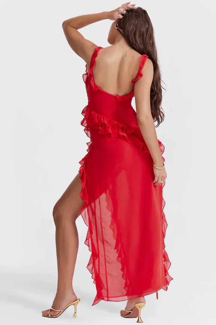Robe élégante avec jambes ouvertes