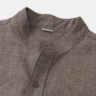 Chemise en coton unie avec boutons