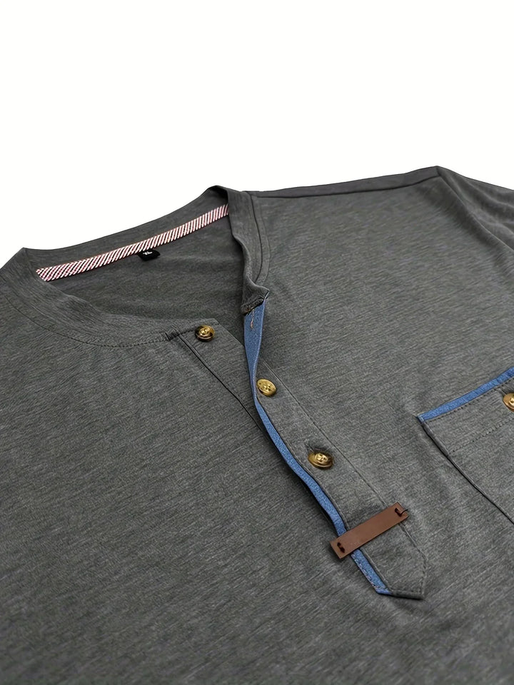 T-shirt col rond élégant avec poche