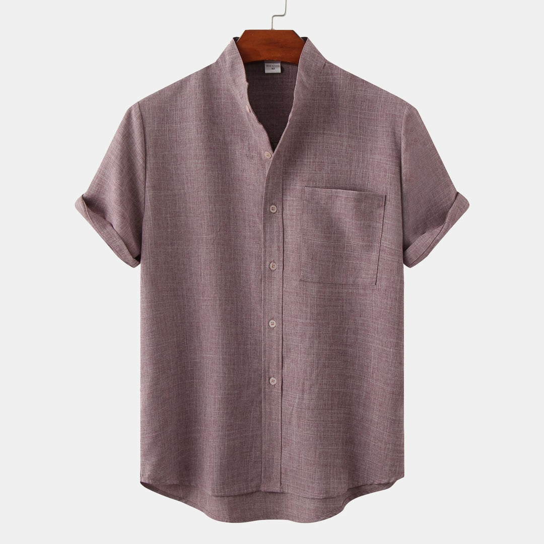 Chemise en coton unie avec boutons