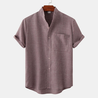 Chemise en coton unie avec boutons