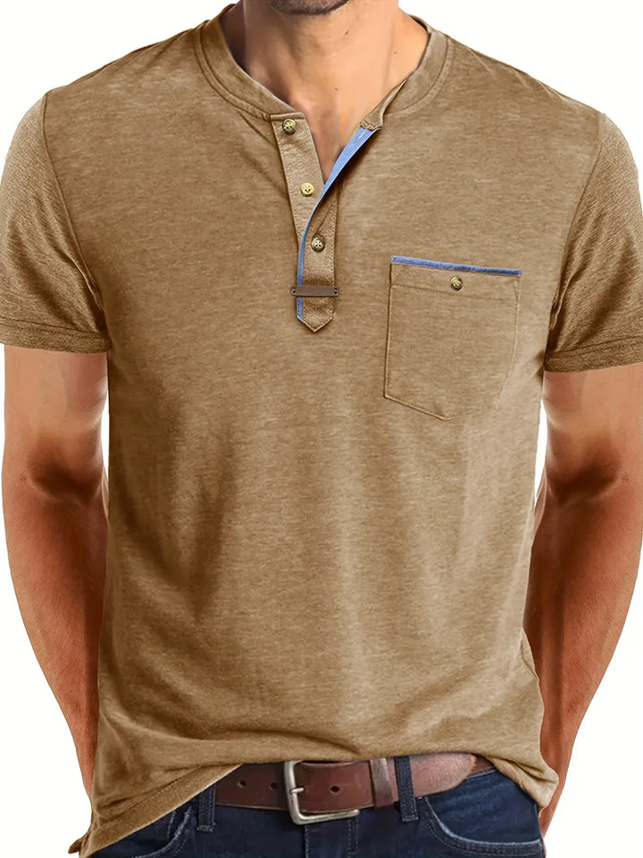 T-shirt col rond élégant avec poche