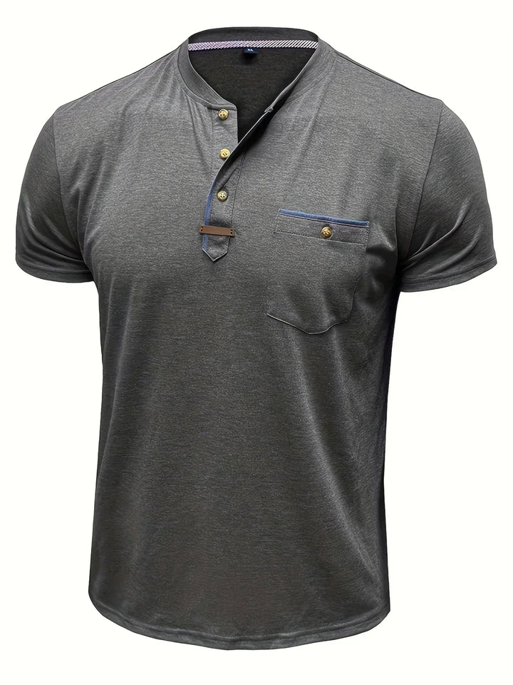 T-shirt col rond élégant avec poche
