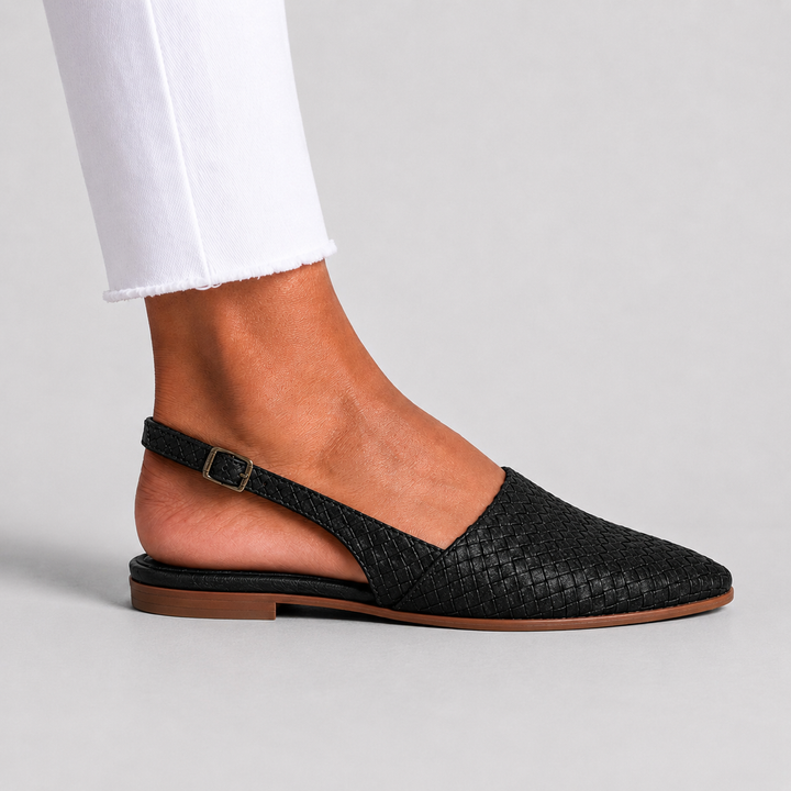 Carine | Mocassins Tressés Bride Arrière
