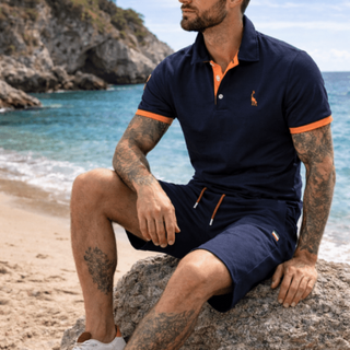 Short en coton avec poches zippées