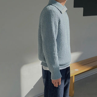 Pull Azure à quart de zip