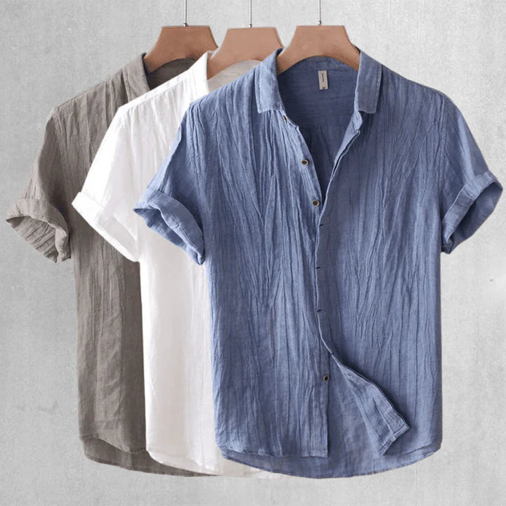 Chemise élégante à manches courtes avec boutons