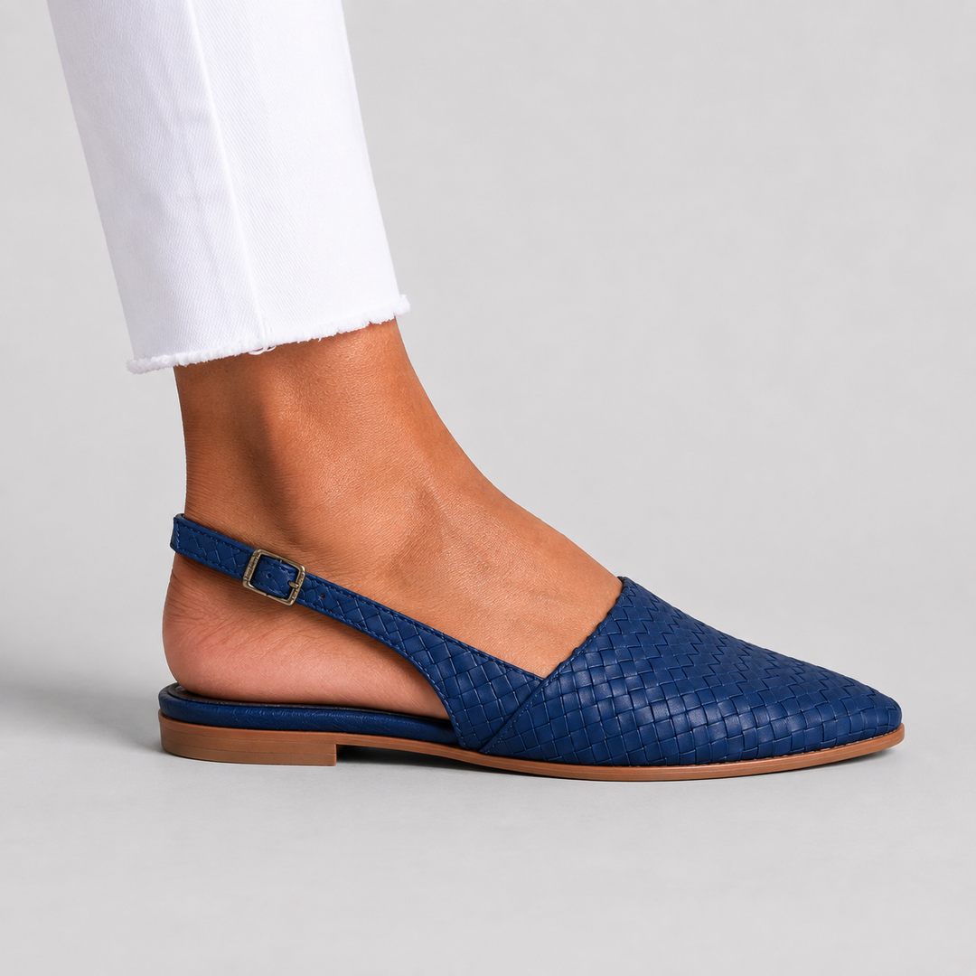 Carine | Mocassins Tressés Bride Arrière